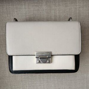 Rebecca Minkoff Crossbody Bag Grey White Black genuine leather